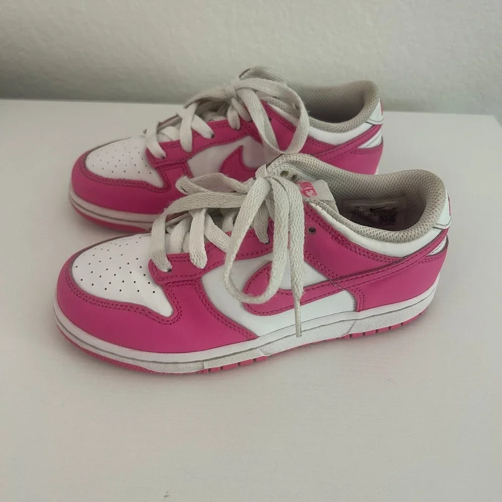 Nike Dunk Low Pink White Kids Girls Shoes Sneakers 1Y